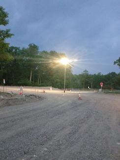 empty lot with bright light